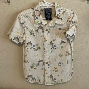 Boys Totoro Button Down Shirt